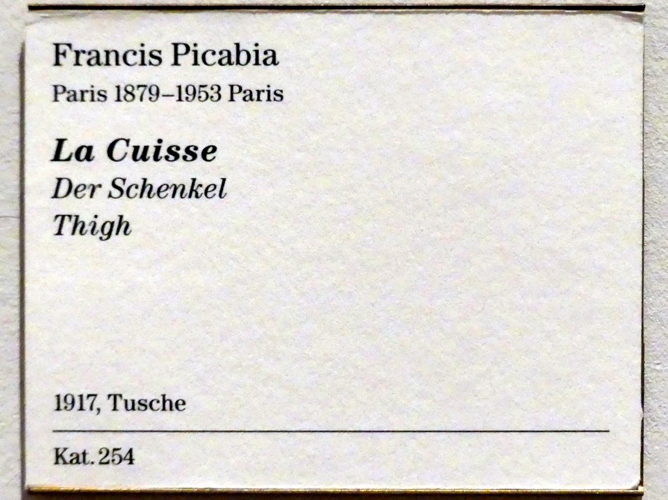 Francis Picabia (1908–1948), Der Schenkel, Berlin, Sammlung Scharf-Gerstenberg, Obergeschoß, Saal 7, 1917, Bild 3/3