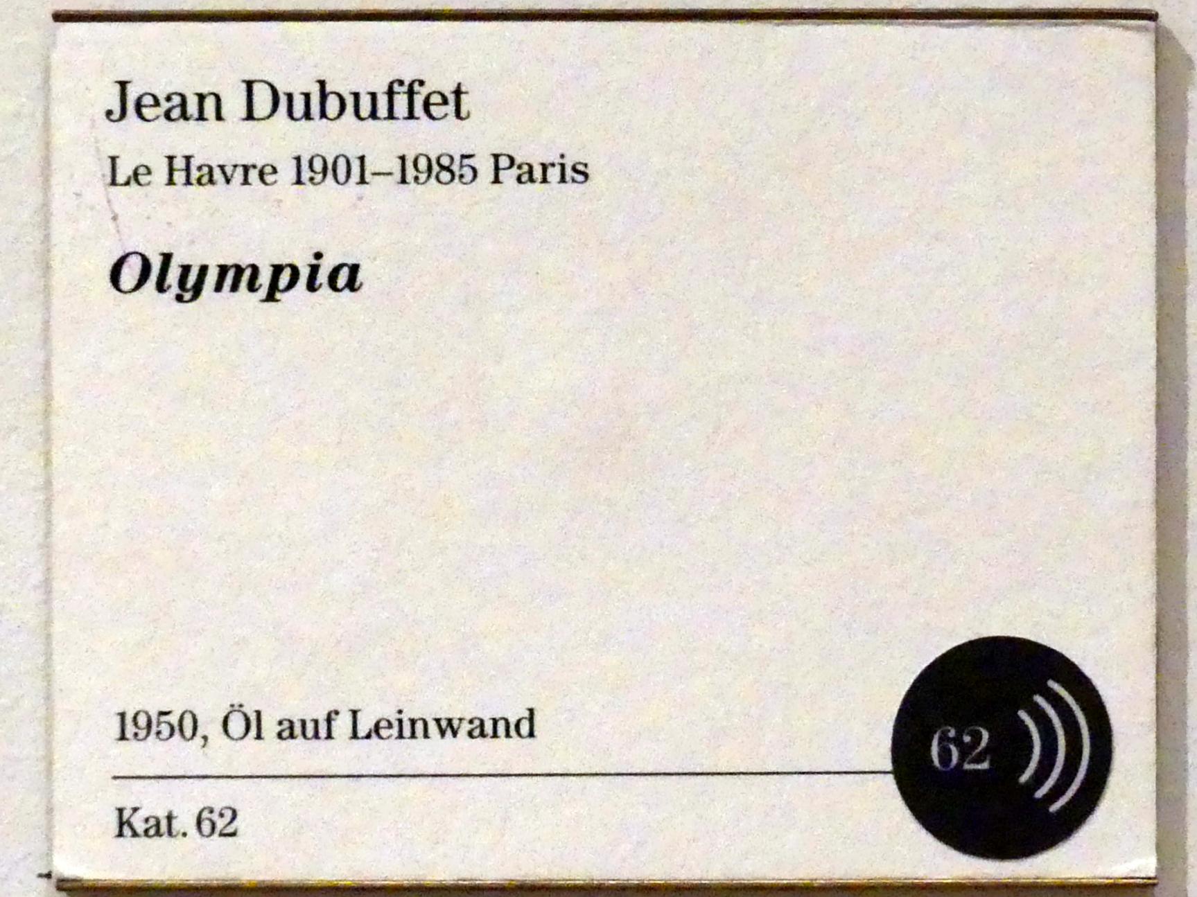 Jean Dubuffet (1943–1965), Olympia, Berlin, Sammlung Scharf-Gerstenberg, Obergeschoß, Saal 10, 1950, Bild 2/2