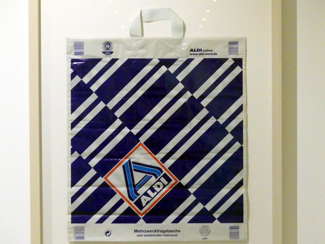 Günter Fruhtrunk (1958–1974), Plastiktüte Aldi-Nord, Schwäbisch Hall, Kunsthalle Würth, Ausstellung "Lust auf mehr" vom 30.09.2019 - 20.09.2020, Erdgeschoss, 1970