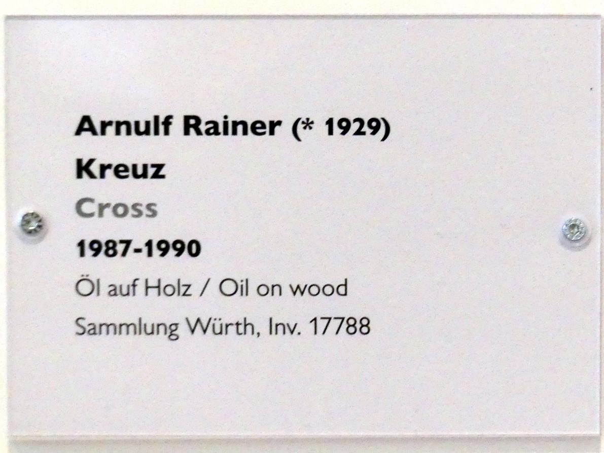 Arnulf Rainer (1956–1991), Kreuz, Schwäbisch Hall, Kunsthalle Würth, Ausstellung "Lust auf mehr" vom 30.09.2019 - 20.09.2020, Erdgeschoss, 1987–1990, Bild 2/2