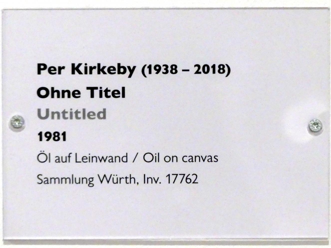 Per Kirkeby (1981–1991), Ohne Titel, Schwäbisch Hall, Kunsthalle Würth, Ausstellung "Lust auf mehr" vom 30.09.2019 - 20.09.2020, Erdgeschoss, 1981, Bild 2/2