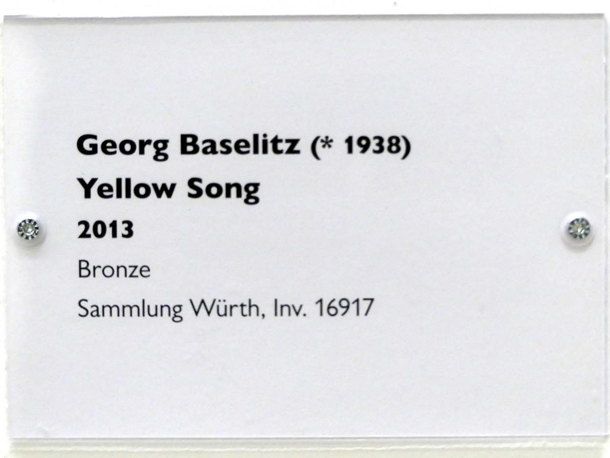 Georg Baselitz (1962–2019), Yellow Song, Schwäbisch Hall, Kunsthalle Würth, Ausstellung "Lust auf mehr" vom 30.09.2019 - 20.09.2020, Erdgeschoss, 2013, Bild 4/4