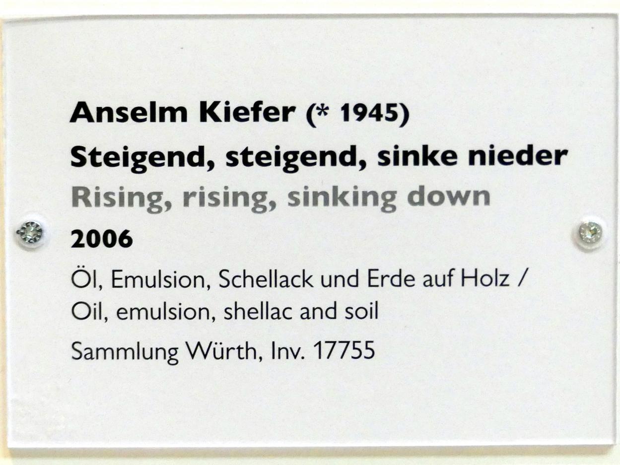 Anselm Kiefer (1969–2020), Steigend, steigend, sinke nieder, Schwäbisch Hall, Kunsthalle Würth, Ausstellung "Lust auf mehr" vom 30.09.2019 - 20.09.2020, Erdgeschoss, 2006, Bild 4/4