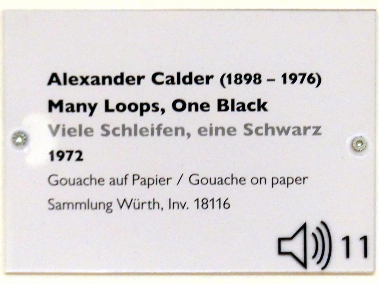 Alexander Calder (1928–1972), Viele Schleifen, eine Schwarz, Schwäbisch Hall, Kunsthalle Würth, Ausstellung "Lust auf mehr" vom 30.09.2019 - 20.09.2020, Obergeschoss, 1972, Bild 2/2