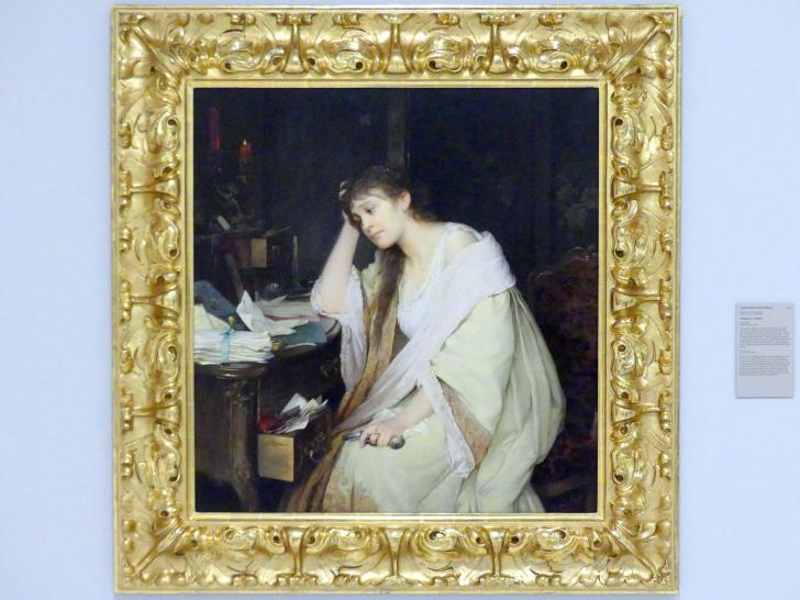 Luise Max-Ehrlerová (1894), Telegramm, Prag, Nationalgalerie im Messepalast, Das lange Jahrhundert, Saal 5, 1894, Bild 1/2