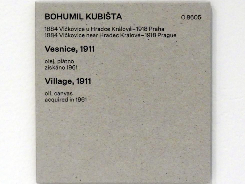 Bohumil Kubišta (1907–1915), Dorf, Prag, Nationalgalerie im Messepalast, Das lange Jahrhundert, Saal 12, 1911, Bild 2/2