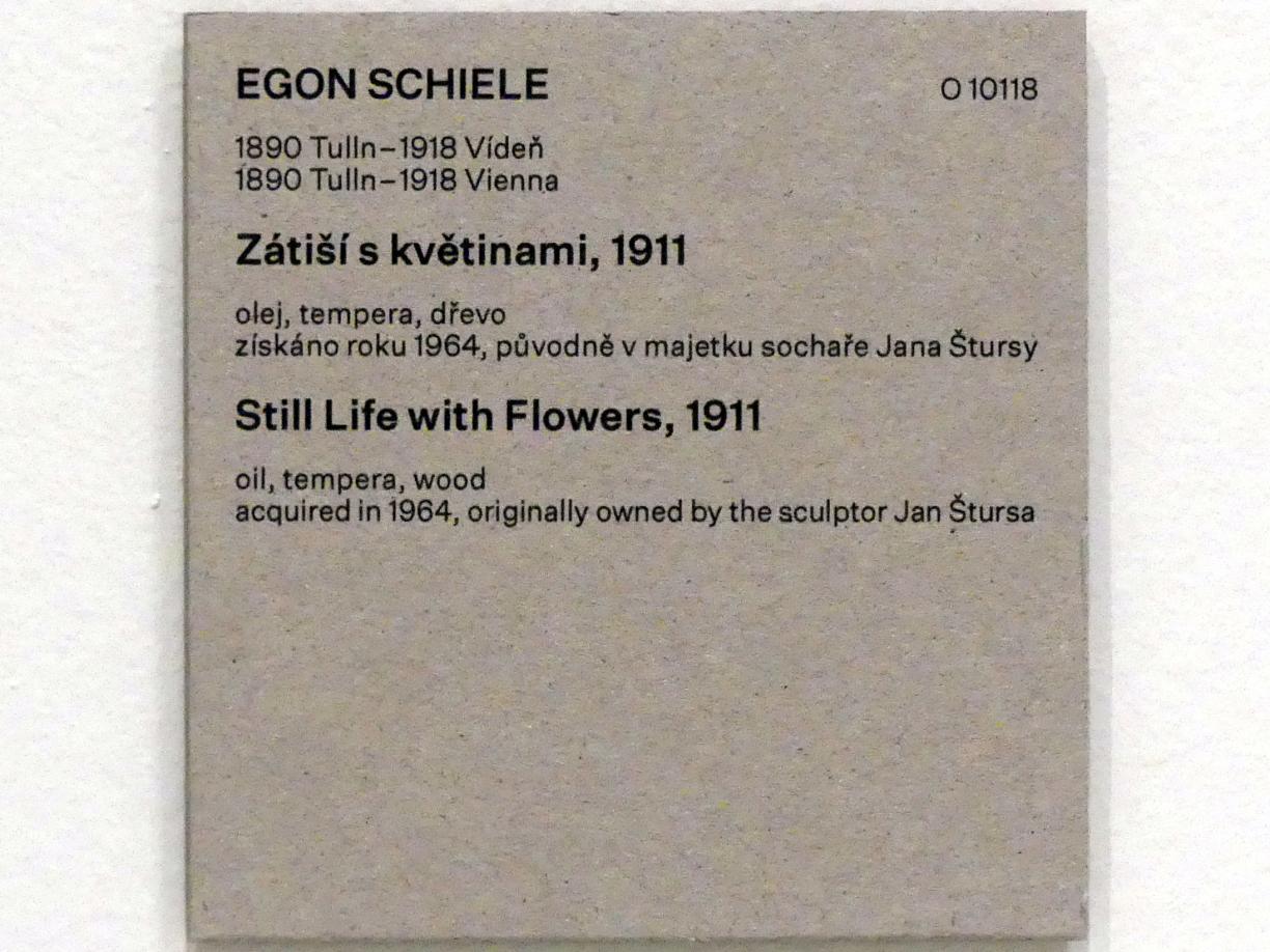 Egon Schiele (1908–1918), Stillleben mit Blumen, Prag, Nationalgalerie im Messepalast, Das lange Jahrhundert, Saal 13, 1911, Bild 2/2