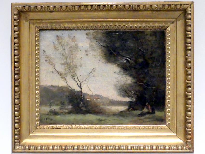 Jean-Baptiste Camille Corot (1823–1874), Am Fluss, Prag, Nationalgalerie im Messepalast, Das lange Jahrhundert, Saal 17, um 1870–1875