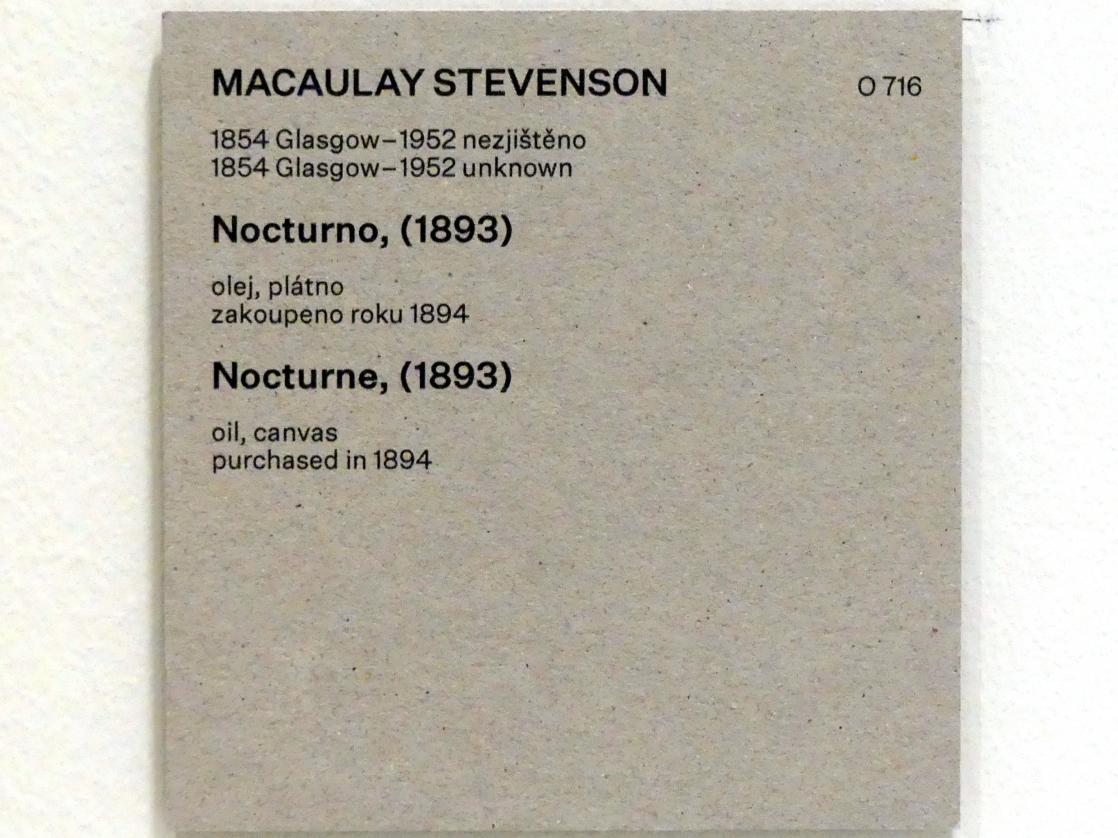 Robert Macaulay Stevenson (1893), Nachtstück, Prag, Nationalgalerie im Messepalast, Das lange Jahrhundert, Saal 20, 1893, Bild 2/2