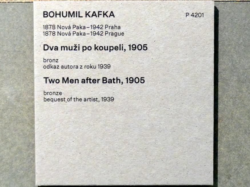 Bohumil Kafka (1905–1925), Zwei Männer nach dem Bad, Prag, Nationalgalerie im Messepalast, Das lange Jahrhundert, Saal 21, 1905, Bild 5/5