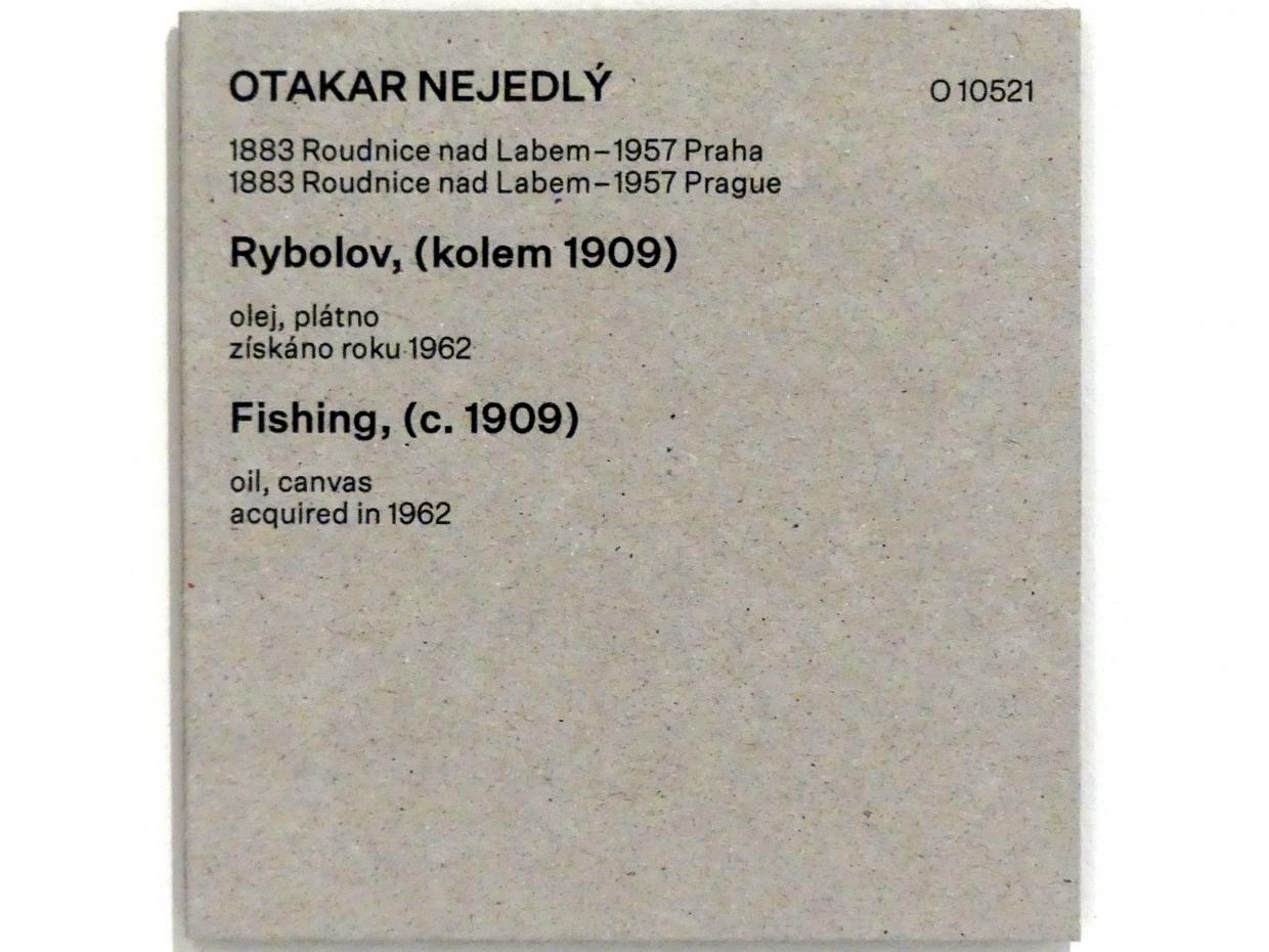 Otakar Nejedlý (1908–1914), Fischfang, Prag, Nationalgalerie im Messepalast, Das lange Jahrhundert, Saal 21, um 1909, Bild 2/2