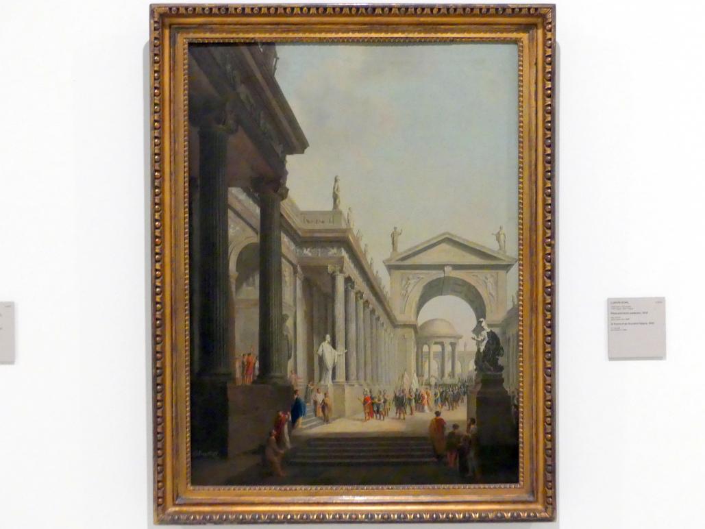 Ludwig Kohl (1810–1820), Vor einem antiken Palast, Prag, Nationalgalerie im Messepalast, Das lange Jahrhundert, Saal 23, 1816, Bild 1/2