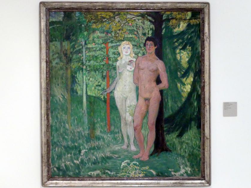 Jan Preisler (1895–1912), Adam und Eva, Prag, Nationalgalerie im Messepalast, Das lange Jahrhundert, Saal 27, 1908, Bild 1/2