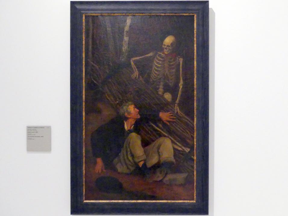Soběslav Pinkas (1853–1863), Der Alte Mann und der Tod, Prag, Nationalgalerie im Messepalast, Das lange Jahrhundert, Saal 32, 1863, Bild 1/2