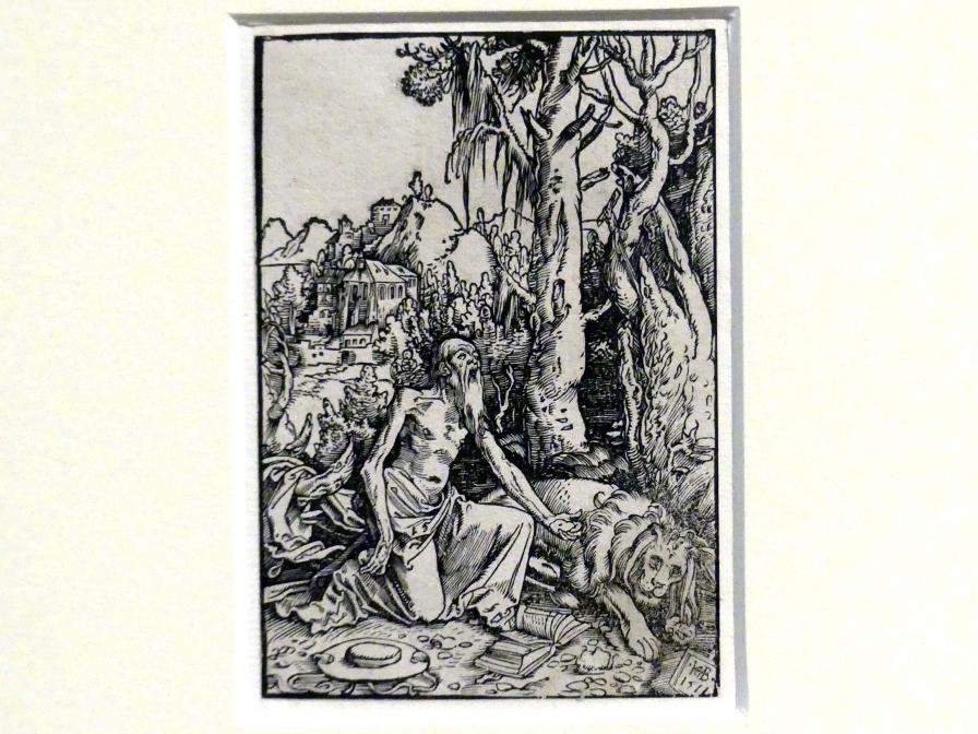 Hans Baldung Grien (1500–1544), Der heilige Hieronymus als Büßer in der Wildnis, Karlsruhe, Staatliche Kunsthalle, Ausstellung "Hans Baldung Grien, heilig | unheilig", Saal 4, 1511
