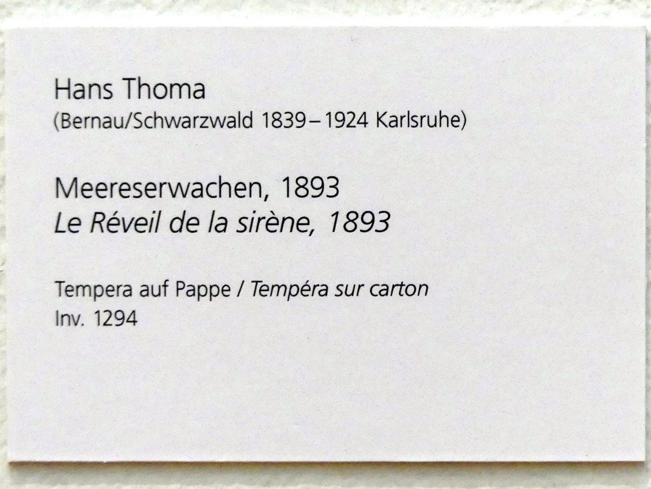 Hans Thoma (1860–1912), Meereserwachen, Karlsruhe, Staatliche Kunsthalle, Kosmos Thoma, 1893, Bild 2/2