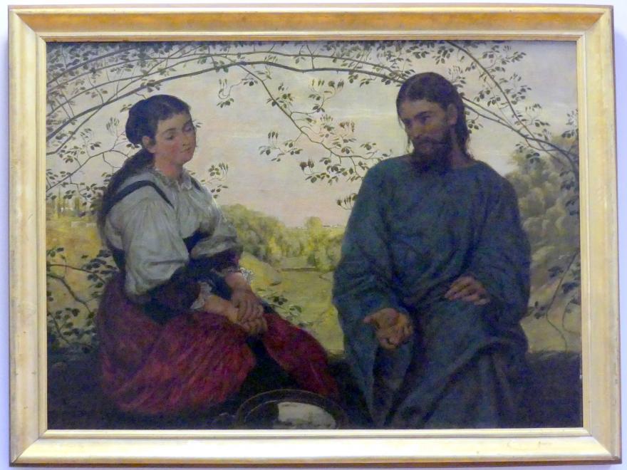 Hans Thoma (1860–1912), Christus und die Samariterin, Karlsruhe, Staatliche Kunsthalle, Kosmos Thoma, 1881