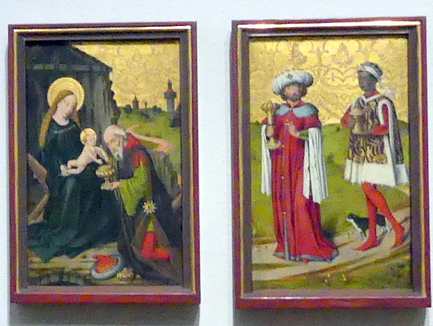 Friedrich Herlin (1460), Die Anbetung der Heiligen Drei Könige, Karlsruhe, Staatliche Kunsthalle, Saal 16, 1460–1461, Bild 1/5