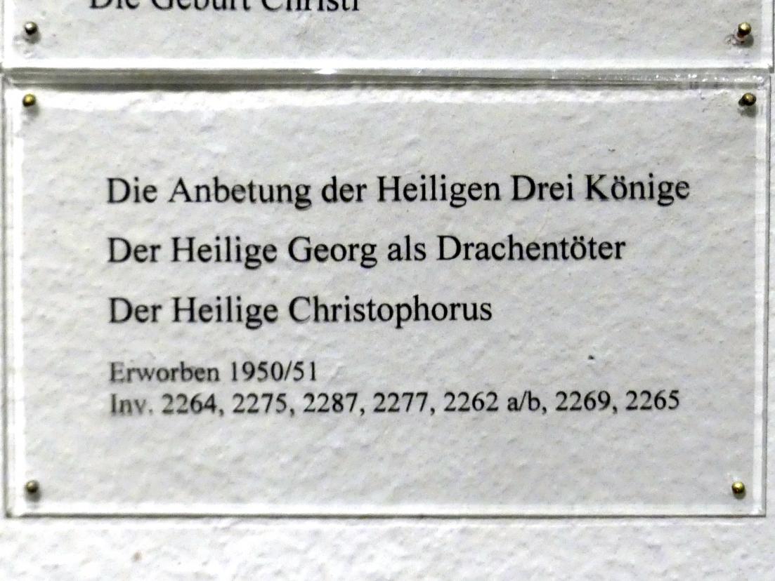 Friedrich Herlin (1460), Der Heilige Georg als Drachentöter, Karlsruhe, Staatliche Kunsthalle, Saal 16, 1460–1461, Bild 3/3