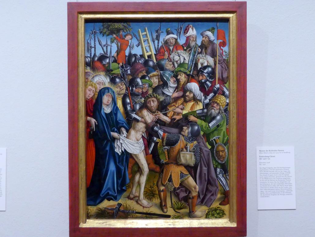 Meister der Karlsruher Passion (1452), Entkleidung Christi, Karlsruhe, Staatliche Kunsthalle, Saal 16, um 1450–1455