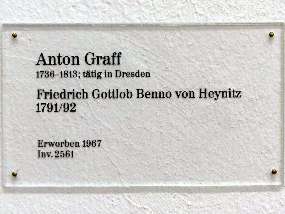 Anton Graff (1761–1807), Friedrich Gottlob Benno von Heynitz, Karlsruhe, Staatliche Kunsthalle, Saal 36, 1791–1792, Bild 2/2