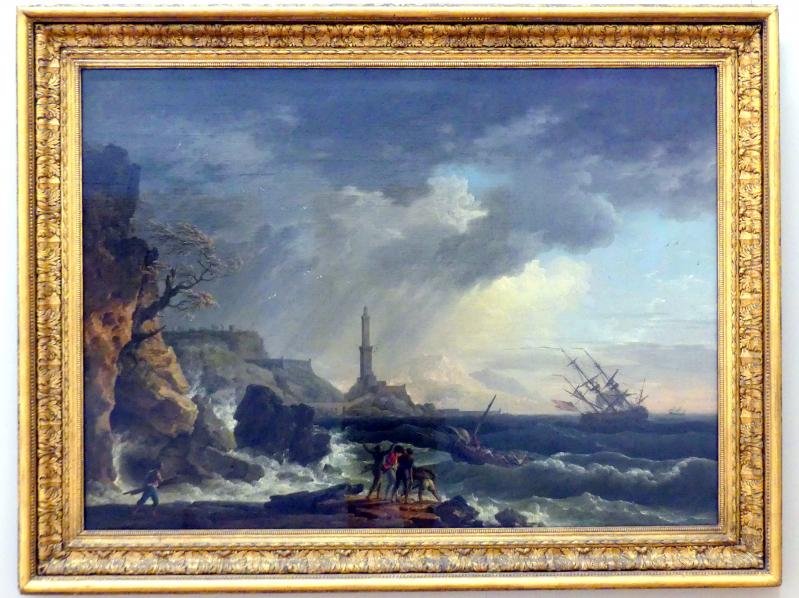 Claude Joseph Vernet (1742–1774), Der Sturm, Karlsruhe, Staatliche Kunsthalle, Saal 39, 1752, Bild 1/2