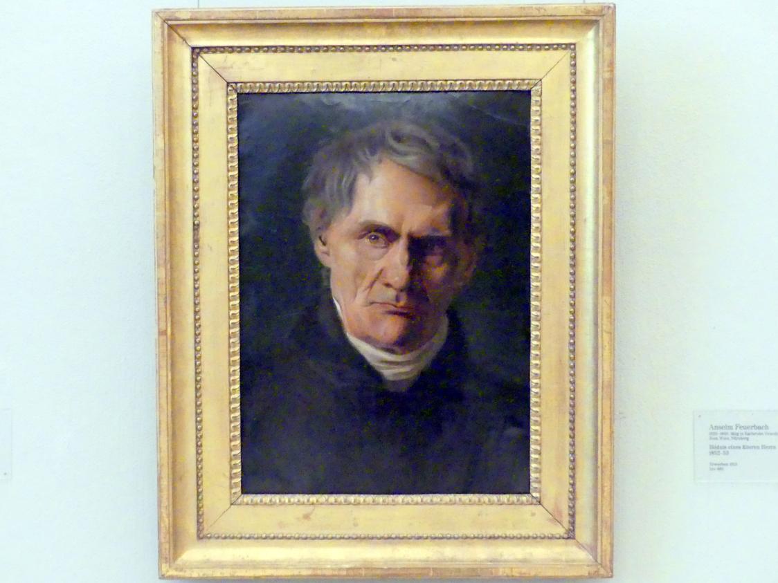 Anselm Feuerbach (1846–1878), Bildnis eines älteren Herrn, Karlsruhe, Staatliche Kunsthalle, Saal 62, 1852–1853