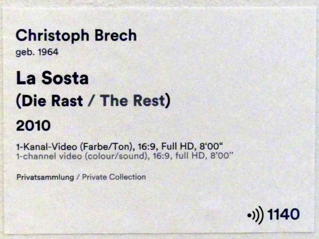 Christoph Brech (2008–2019), La Sosta - Die Rast, Stuttgart, Staatsgalerie, Ausstellung "Tiepolo"  vom 11.10.2019 - 02.02.2020, Saal 7: Aktstudien, 2010, Bild 2/2