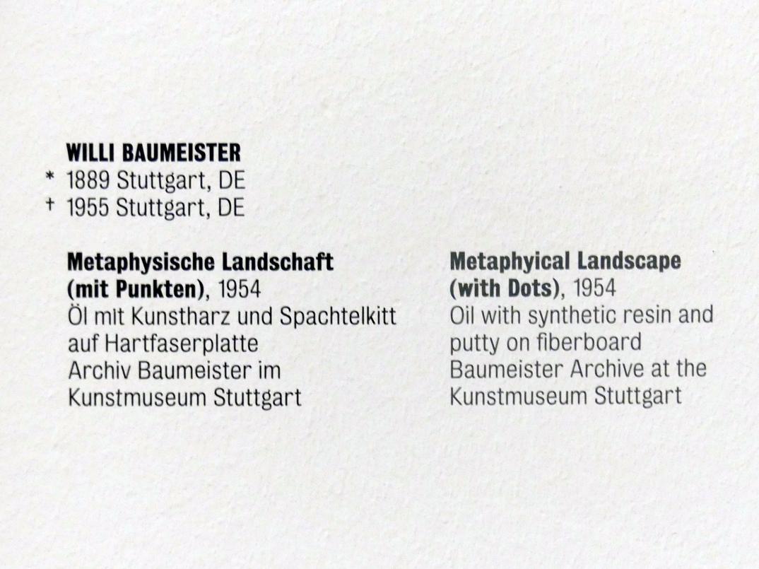 Willi Baumeister (1913–1955), Metaphysische Landschaft (mit Punkten), Stuttgart, Kunstmuseum, Saal 5, 1954, Bild 2/2
