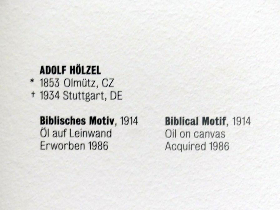 Adolf Hölzel (1880–1933), Biblisches Motiv, Stuttgart, Kunstmuseum, Saal 6, 1914, Bild 2/2