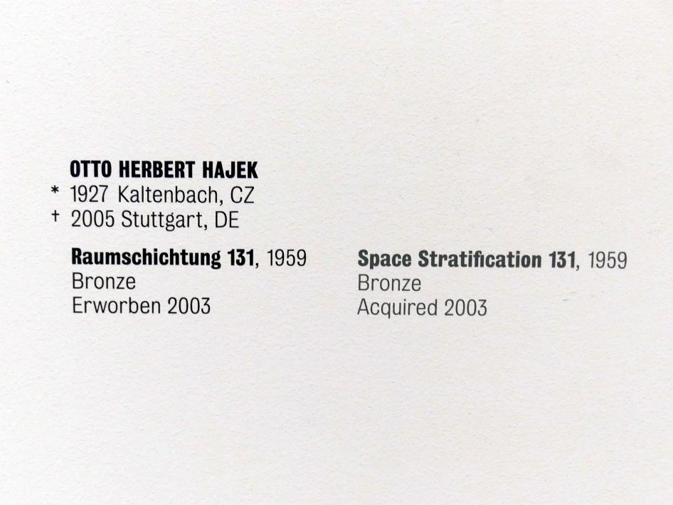 Otto Herbert Hajek (1958–1983), Raumschichtung 131, Stuttgart, Kunstmuseum, Saal 7, 1959, Bild 5/5