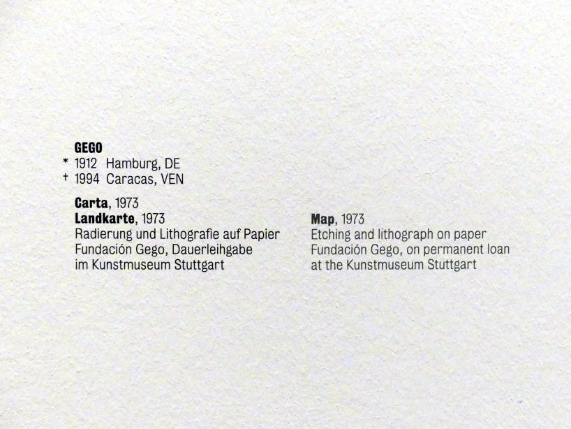 Gego (Gertrud Louise Goldschmidt) (1958–1990), Landkarte, Stuttgart, Kunstmuseum, Saal 8, 1973, Bild 2/2