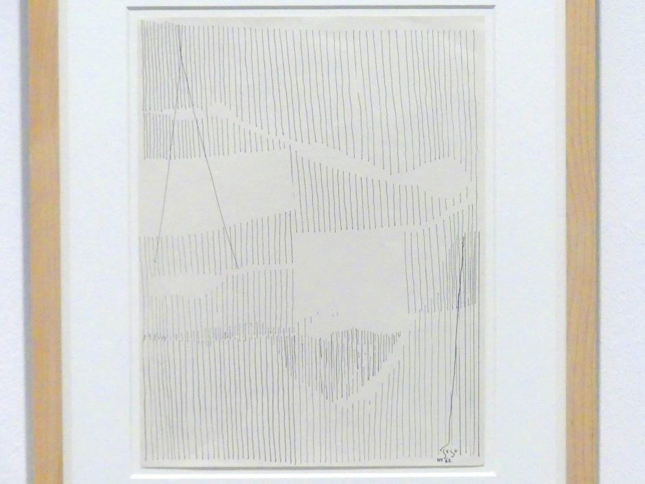 Gego (Gertrud Louise Goldschmidt) (1958–1990), Ohne Titel (Tamarind 1849), Stuttgart, Kunstmuseum, Saal 8, 1962, Bild 1/3