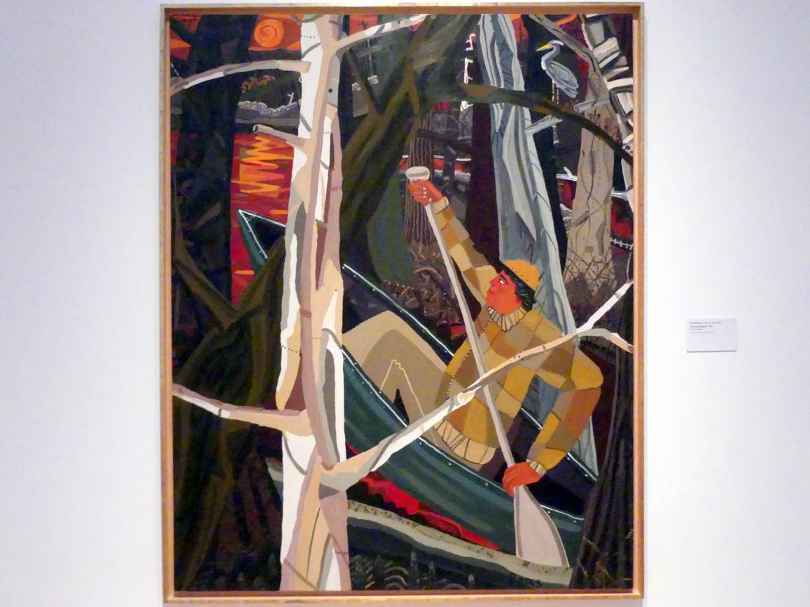 David Bates (1983), The Long Cypress - Die lange Zypresse, New York, Metropolitan Museum of Art (Met), Saal 915, 1983, Bild 1/2