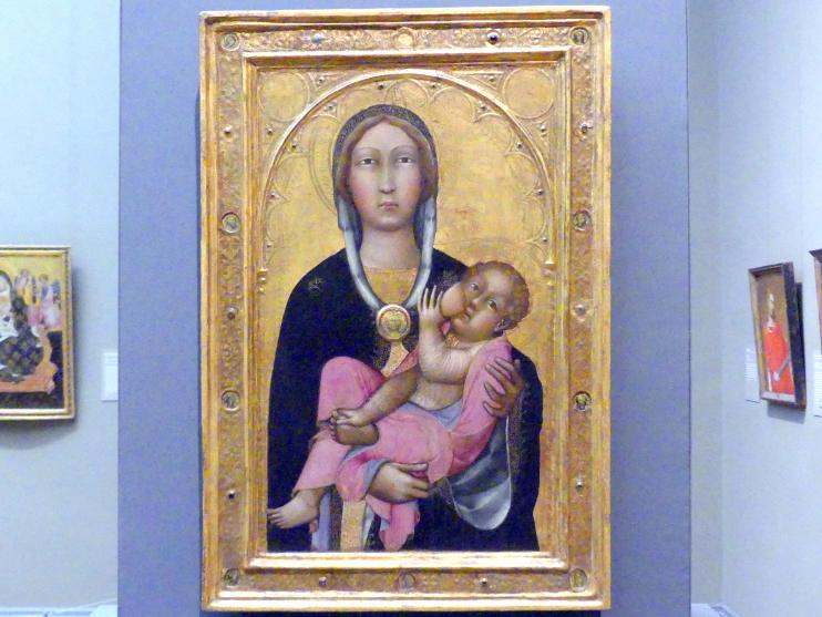 Paolo di Giovanni Fei (1375–1405), Maria mit dem Kind, New York, Metropolitan Museum of Art (Met), Saal 644, um 1370–1380, Bild 1/2