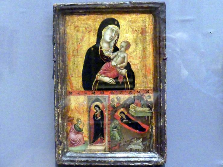 Madonna mit Verkündigungszene und Christi Geburt, New York, Metropolitan Museum of Art (Met), Saal 644, um 1310–1315
