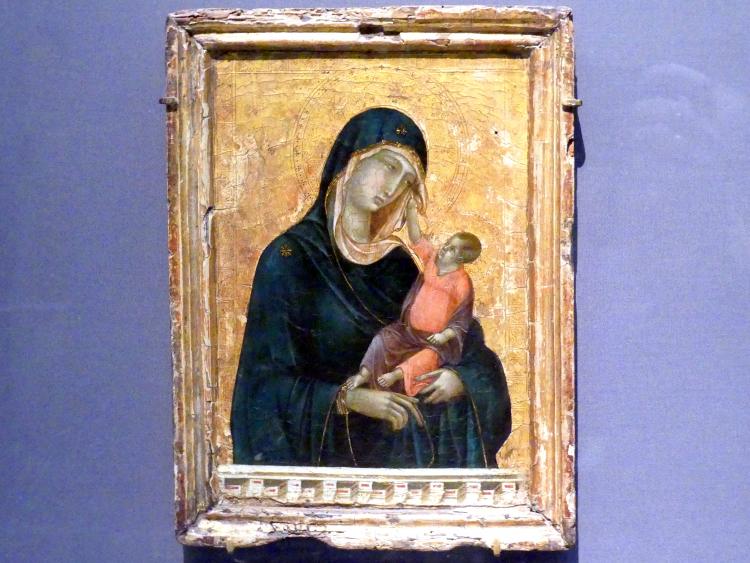Duccio di Buoninsegna (1295–1315), Maria mit Kind, New York, Metropolitan Museum of Art (Met), Saal 644, um 1290–1300, Bild 1/2