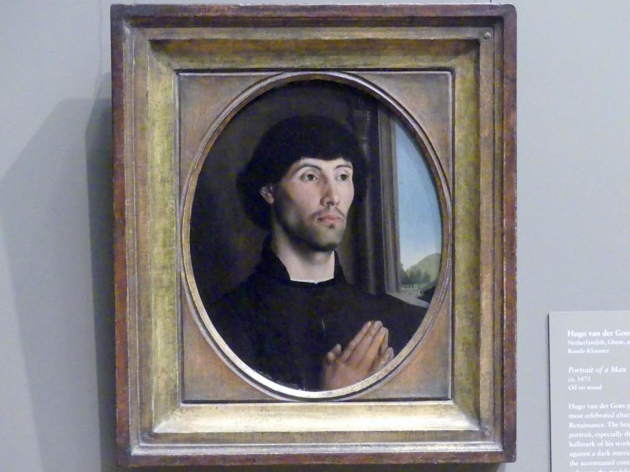 Hugo van der Goes (1470–1480), Bildnis eines Mannes, New York, Metropolitan Museum of Art (Met), Saal 641, um 1475