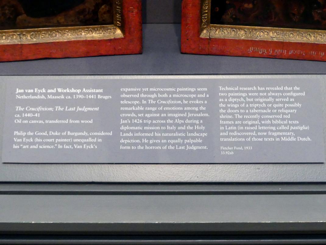 Jan van Eyck (1430–1441), Jüngste Gericht, New York, Metropolitan Museum of Art (Met), Saal 641, um 1440–1441, Bild 2/2