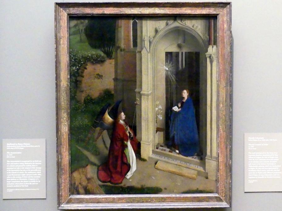 Petrus Christus (1446–1470), Mariä Verkündigung, New York, Metropolitan Museum of Art (Met), Saal 641, um 1450