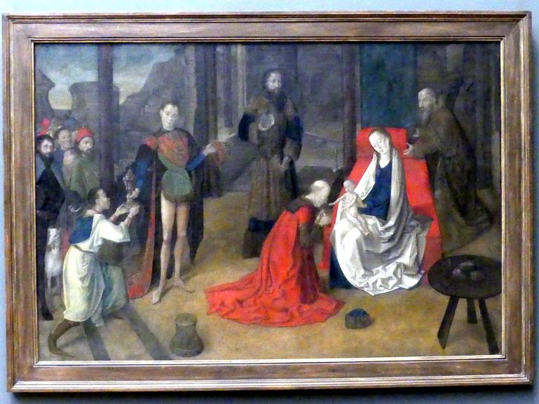 Joos van Wassenhove (Justus van Gent) (1465–1473), Anbetung der Könige, New York, Metropolitan Museum of Art (Met), Saal 640, um 1465, Bild 1/2