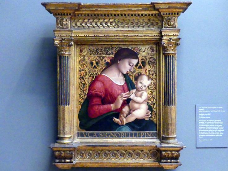 Luca Signorelli (1487–1517), Maria mit Kind, New York, Metropolitan Museum of Art (Met), Saal 640, um 1505–1507, Bild 1/2