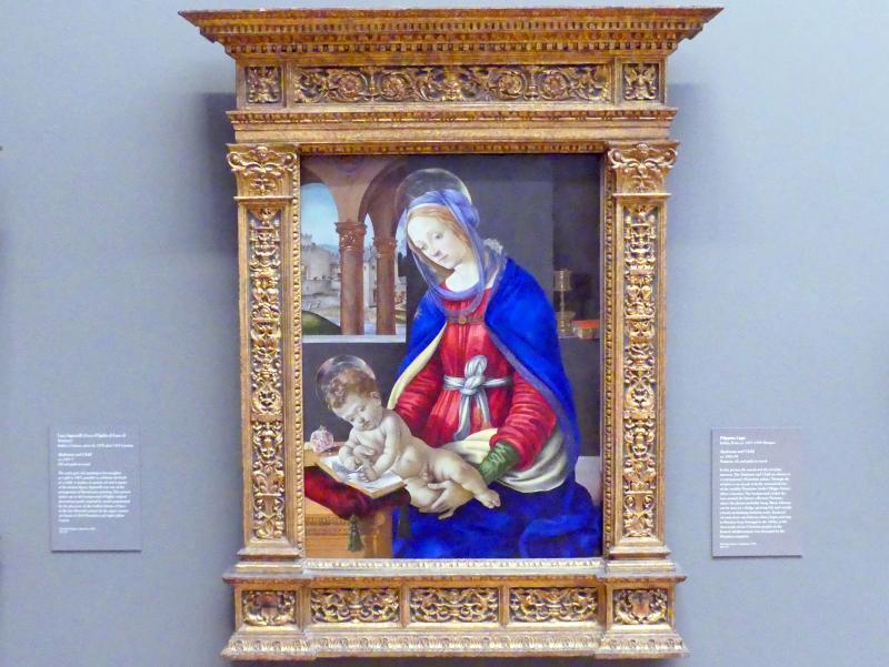 Filippino Lippi (1473–1500), Maria mit Kind, New York, Metropolitan Museum of Art (Met), Saal 640, um 1483–1484