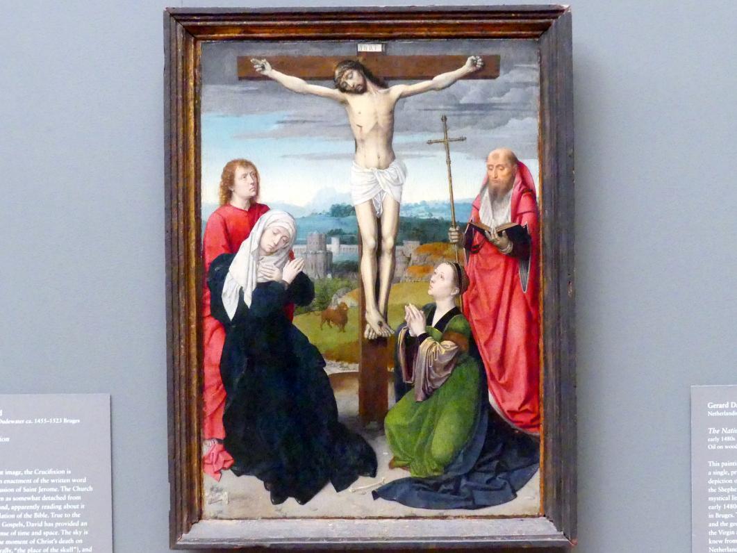Gerard David (1475–1519), Kreuzigung mit dem hl. Hieronymus, New York, Metropolitan Museum of Art (Met), Saal 640, um 1495