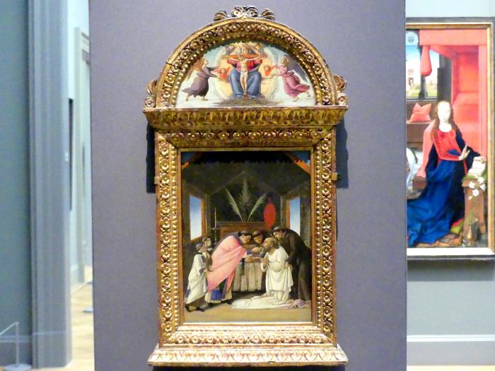Sandro Botticelli (1462–1500), Die letzte Kommunion des heiligen Hieronymus, New York, Metropolitan Museum of Art (Met), Saal 640, um 1490–1495
