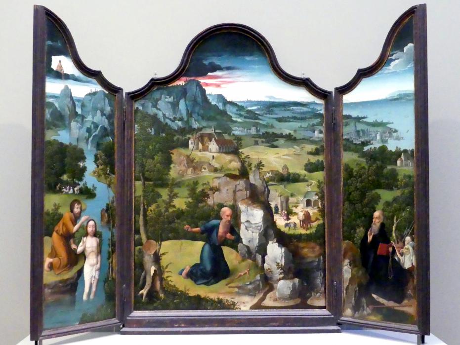 Joachim Patinir (Patenier) (1513–1521), Der Heilige Hieronymus als Büßer, New York, Metropolitan Museum of Art (Met), Saal 642, um 1512–1515, Bild 1/4