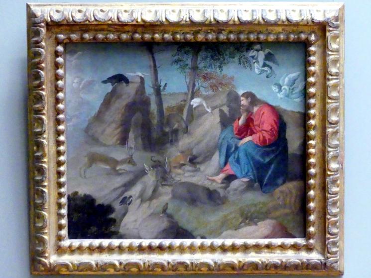 Alessandro Bonvicino (Moretto) (1517–1554), Christus in der Wildnis, New York, Metropolitan Museum of Art (Met), Saal 642, um 1515–1520, Bild 1/2