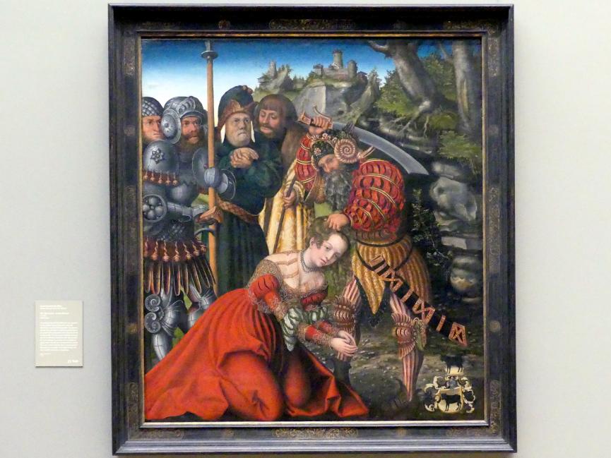 Lucas Cranach der Ältere (1502–1550), Das Martyrium der heiligen Barbara, New York, Metropolitan Museum of Art (Met), Saal 643, um 1510