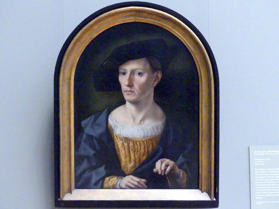 Jan Gossaert (Mabuse) (1505–1531), Porträt eines Mannes, New York, Metropolitan Museum of Art (Met), Saal 643, um 1520–1525