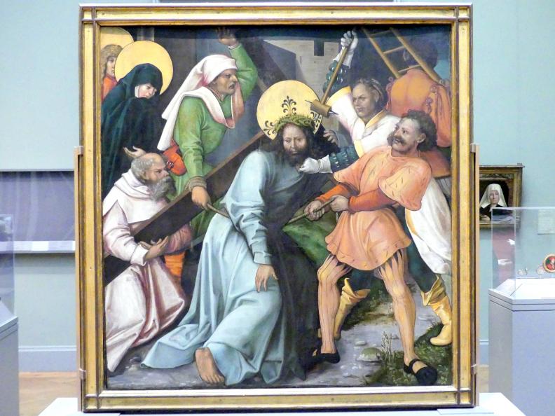 Hans Schäufelein (1503–1531), Kreuztragung Christi, New York, Metropolitan Museum of Art (Met), Saal 643, um 1510, Bild 1/2